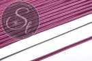 1m dunkel-rosalilafarbenes Soutache-Band fein 3mm-20
