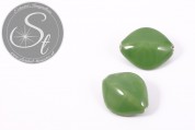 1 Stk. große grüne ovale Porzellan Perle 31,5mm-20