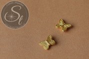 5 Stk. goldfarbene Flügel-Perlen aus Metall 15mm-20