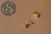 6 Stk. goldfarbene Flügel-Perlen aus Metall 16mm-20