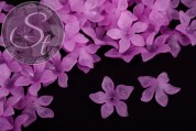 10 Stk. lila Acryl-Blüten frosted 29mm-20