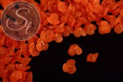 20 Stk. orange Acryl-Blüten frosted 14mm-20