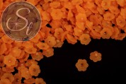 20 Stk. orange Acryl-Blüten frosted 12mm-20
