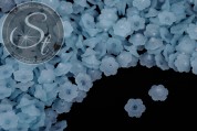 20 Stk. hellblaue Acryl-Blüten frosted 12mm-20