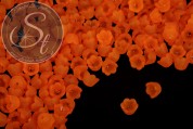 20 Stk. orange Acryl-Blüten frosted 10mm-20