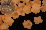 10 Stk. orange Acryl-Blüten frosted 32mm-20
