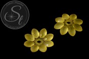 2 Stk. gelbe Acryl-Blüten frosted 45mm-20