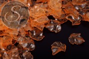 20 Stk. orange Acryl-Blätter transparent 25mm-20