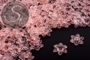 20 Stk. rosa Acryl-Blüten transparent 19mm-20