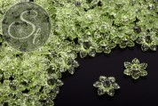 20 Stk. grüne Acryl-Blüten transparent 19mm-20