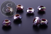 2 Stk. facettierte European Millefiori Glas Perlen ~14-15mm-20