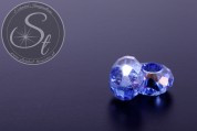 2 Stk. blaue facettierte European Glas Perlen ~14-15mm-20