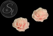 1 Stk. rosa Blumen Cabochon 31mm-20