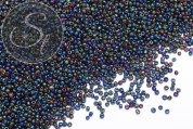 20g dunkelblau/bunt irisierende Glas Seed Perlen ~2mm-20