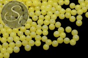 20 Stk. gelbe Jelly-Style Spray-Painted Glas Perlen 6mm-20