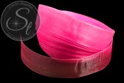3m neon pinkfarbenes Organzaband 25mm-20