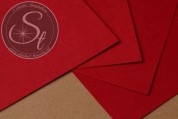 1 Stk. Papier-Bogen "Crimson" ~10,5cm x 7cm-20