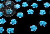 4 Stk. blaue Blumen Cabochons 16mm-20