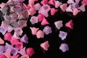 20 Stk. Acryl-Blüten Mix "Lieblich" frosted 15mm-20